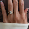 1.50CT-2.50CT Oval Cut Moissanite Diamond Unique Engagement Ring