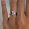 1.50CT-2.50CT Oval Cut Moissanite Diamond Unique Engagement Ring