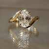 1.50CT-2.50CT Oval Cut Moissanite Diamond Unique Engagement Ring
