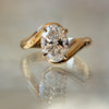 1.50CT-2.50CT Oval Cut Moissanite Diamond Unique Engagement Ring