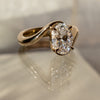 1.50CT-2.50CT Oval Cut Moissanite Diamond Unique Engagement Ring