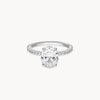 1.50 - 3.50 CT Oval Cut CVD Diamond Pave Setting Engagement Ring
