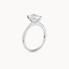 1.50 I 2.50 I 3.50 CT Radiant Cut CVD Diamond Pave Setting Engagement Ring