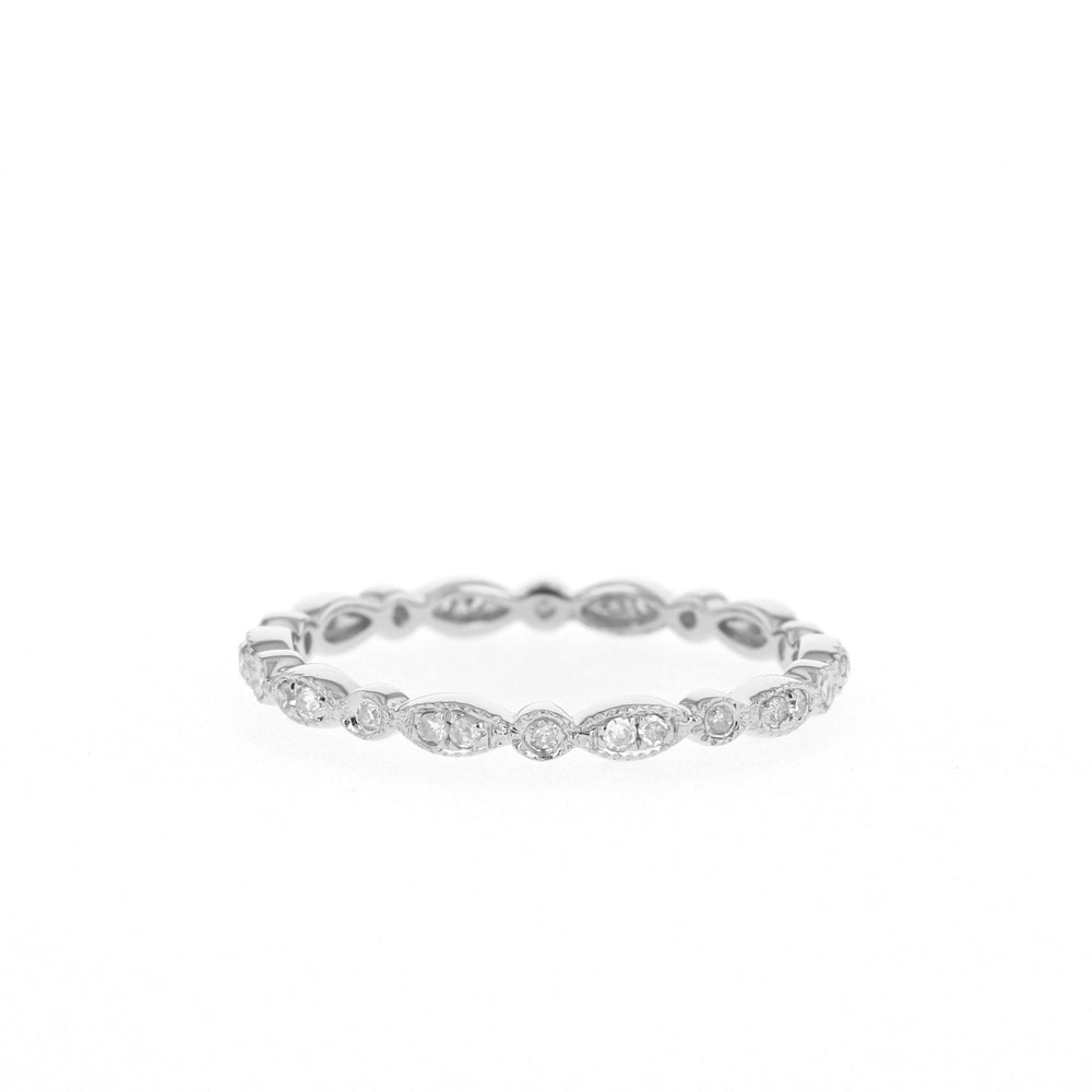 0.18ct Round Brilliant Cut Unique Full Eternity Moissanite Wedding Band