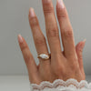 1.0CT-2.0CT Marquise Cut Moissanite Unique Diamond Engagement Ring