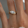 1.0CT-2.0CT Marquise Cut Moissanite Unique Diamond Engagement Ring