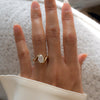 1.0CT-2.0CT Elongated Cushion Cut Moissanite Unique Bypass Engagement Ring