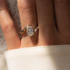 1.0CT-2.0CT Elongated Cushion Cut Moissanite Unique Bypass Engagement Ring
