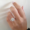 1.50 CT- 4.50 CT Cushion Moissanite Halo Pave Setting Engagement Ring