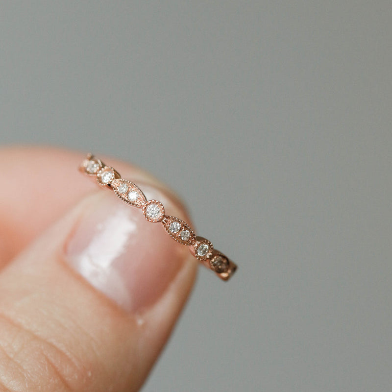 0.18ct Round Brilliant Cut Unique Full Eternity Moissanite Wedding Band