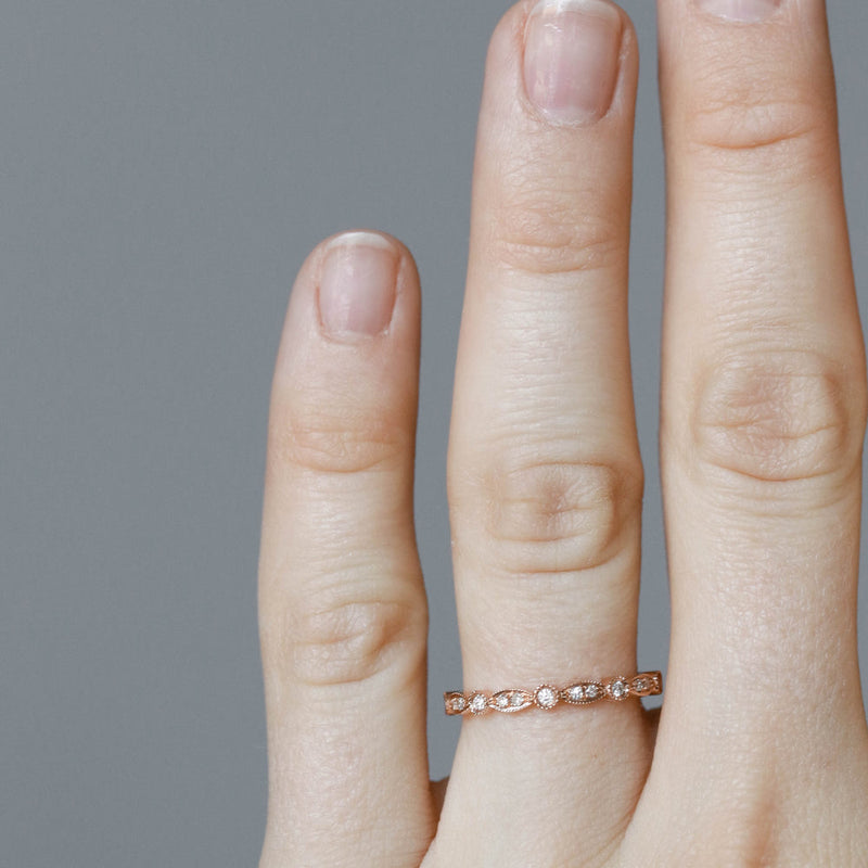 0.18ct Round Brilliant Cut Unique Full Eternity Moissanite Wedding Band