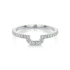 Curved Round Brilliant Cut Moissanite U shaped Wedding Band