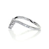 Chevron Marquise Halo Round Moissanite Wedding Band