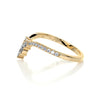 Chevron Marquise Halo Round Moissanite Wedding Band