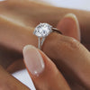 2CT Round Moissanite Solitaire Engagement Ring