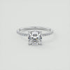 2CT Cushion Cut Moissanite Solitaire Pave Setting Engagement Ring