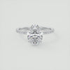 2CT Oval Cut Moissanite Solitaire Pave Setting Engagement Ring