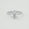 2CT Pear Cut Moissanite Solitaire Pave Setting Engagement Ring