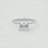 2CT Princess Cut Moissanite Solitaire Engagement Ring