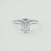 2CT Emerald Cut Moissanite Solitaire Engagement Ring