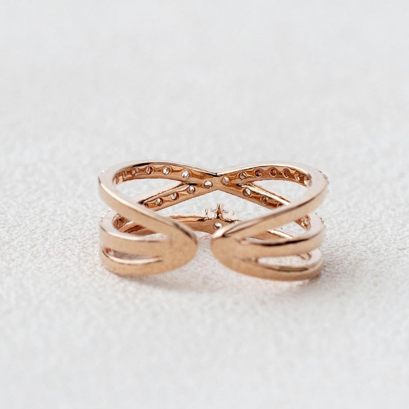 0.35CT Round Brilliant Cut Flexible Gift Wedding Band for Her