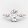 1.50ct Oval Cut Solitaire Pave Setting Moissanite Engagement Ring