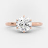 1.51ct Round Moissanite Solitaire 14K Rose Gold Engagement Ring