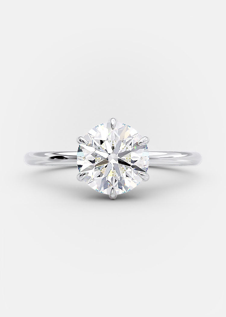 1.50ct Round Brilliant Cut Moissanite Solitaire Engagement Ring
