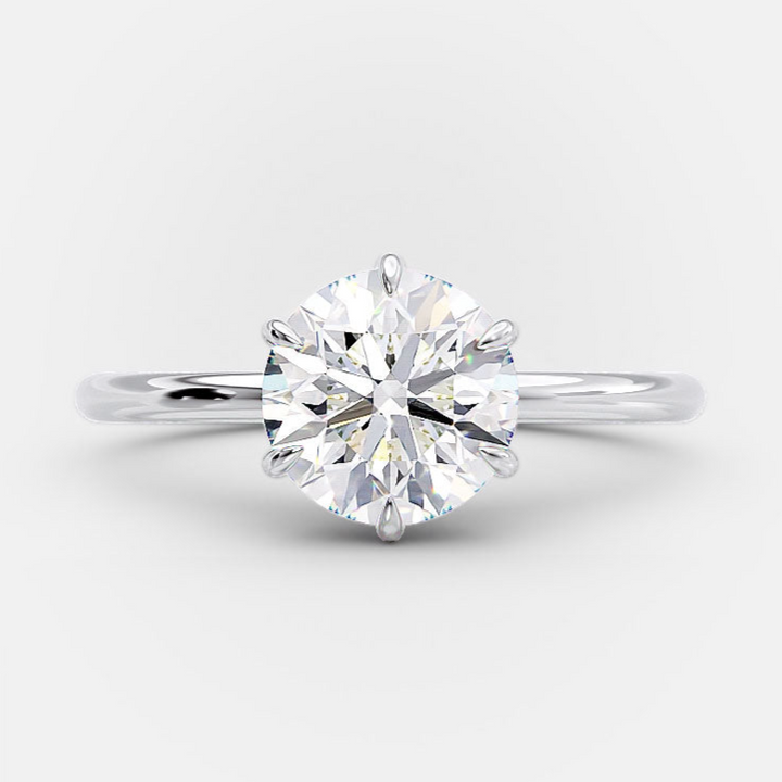 1.50ct Round Brilliant Cut Moissanite Solitaire Engagement Ring