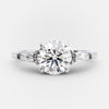 1.31CT Round Brilliant Cut Moissanite 3 Stone Engagement Ring