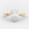1.31ct Pear Cut Moissanite Solitaire Diamond Engagement Ring