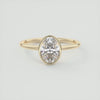 2CT Oval Cut Moissanite Bezel Solitaire Engagement Ring