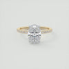 2CT Oval Cut Moissanite Hidden Halo Pave Setting Engagement Ring