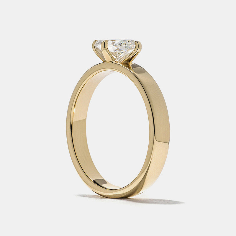 0.75CT-1.25CT East West Marquise Cut Moissanite Diamond Thick Engagement Ring