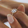 2CT Round Cut Moissanite Solitaire Double Prong Engagement Ring