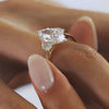 2.0CT Marquise Moissanite 3 Stones Engagement Ring