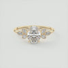 2CT Oval Cut Moissanite Cluster Diamond Engagement Ring