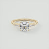 2CT Cushion Moissanite 3 Stones Engagement Ring
