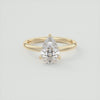 2CT Pear Cut Moissanite Solitaire Engagement Ring