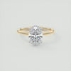 2CT Oval Cut Moissanite Solitaire Two Tone Engagement Ring
