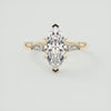 2CT  Marquis Cut Moissanite 3 Stones Diamond Engagement Ring