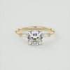 2.0CT Cushion Cut Moissanite 3 Stone Engagement Ring