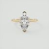 2CT Marquis Cut Moissanite Half Bezel Solitaire Engagement Ring