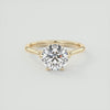 2CT Round Cut Moissanite Solitaire Diamond Engagement Ring