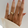 1.0CT-2.0CT Yellow Marquise Cut Moissanite Pave Diamond Engagement Ring