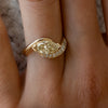 1.0CT-2.0CT Yellow Marquise Cut Moissanite Pave Diamond Engagement Ring