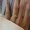 1.0CT-2.0CT Yellow Marquise Cut Moissanite Pave Diamond Engagement Ring