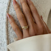 1.0CT-2.0CT Yellow Marquise Cut Moissanite Pave Diamond Engagement Ring