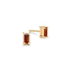 0.30CT Baguette Garnet Diamond January Birthstone Earrings
