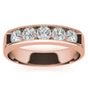 1.25ct Round Cut Five Stone Moissanite Men's Wedding In Rose Gold